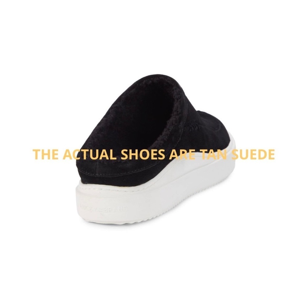 MAKE OFFER! NIB LUCKY BRAND Korrin Faux Fur - Lined Suede Shoes new 7.5 - 8 - Picture 2 of 8